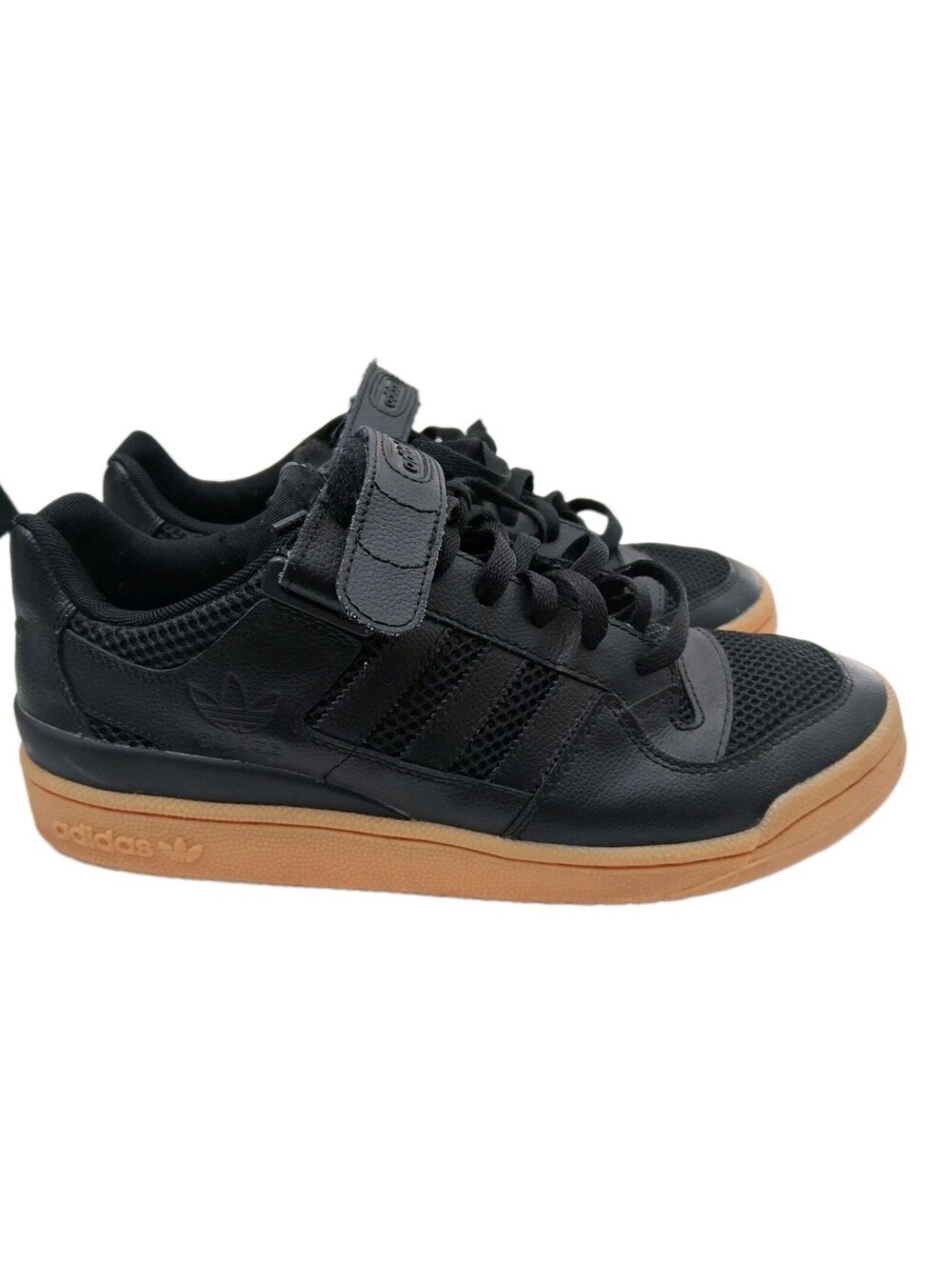 Adidas Originals Sneakers Mens 10.5 Triple Black Low Top Lace Up Shoes School